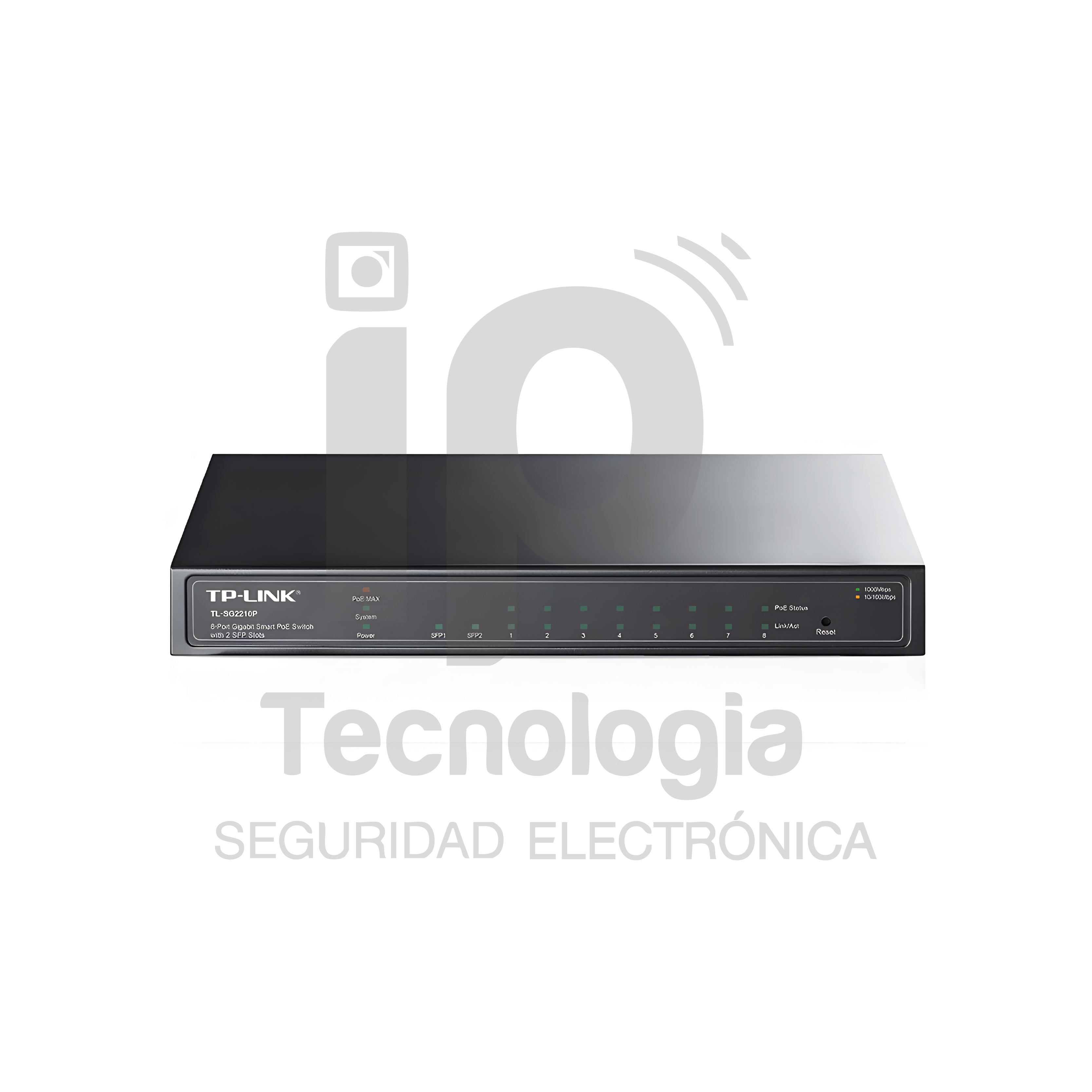 Switch Smart 8 Puertos GB PoE con 2 ranuras SFP