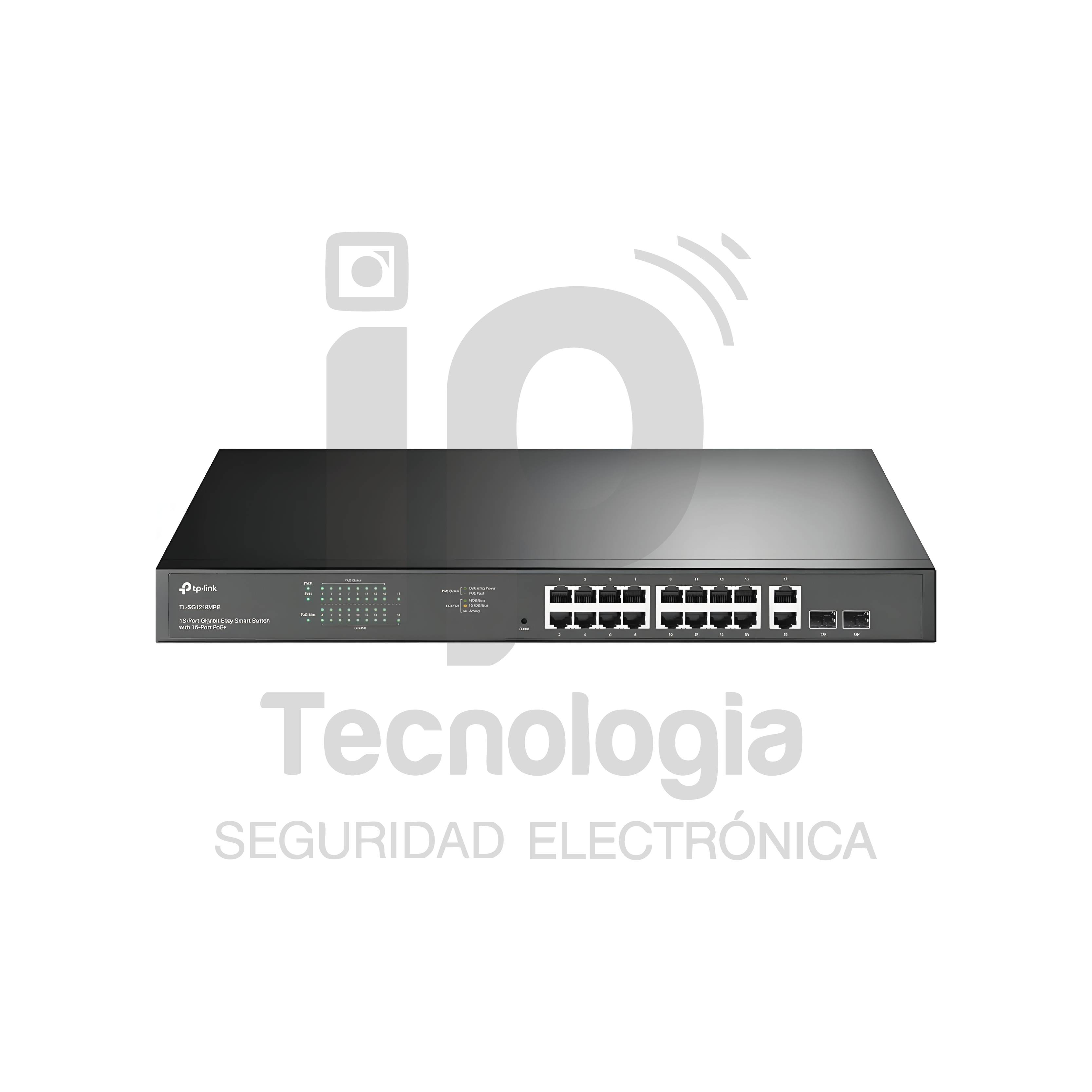18-Port Gigabit Easy Smart Switch with 16-Port PoE+