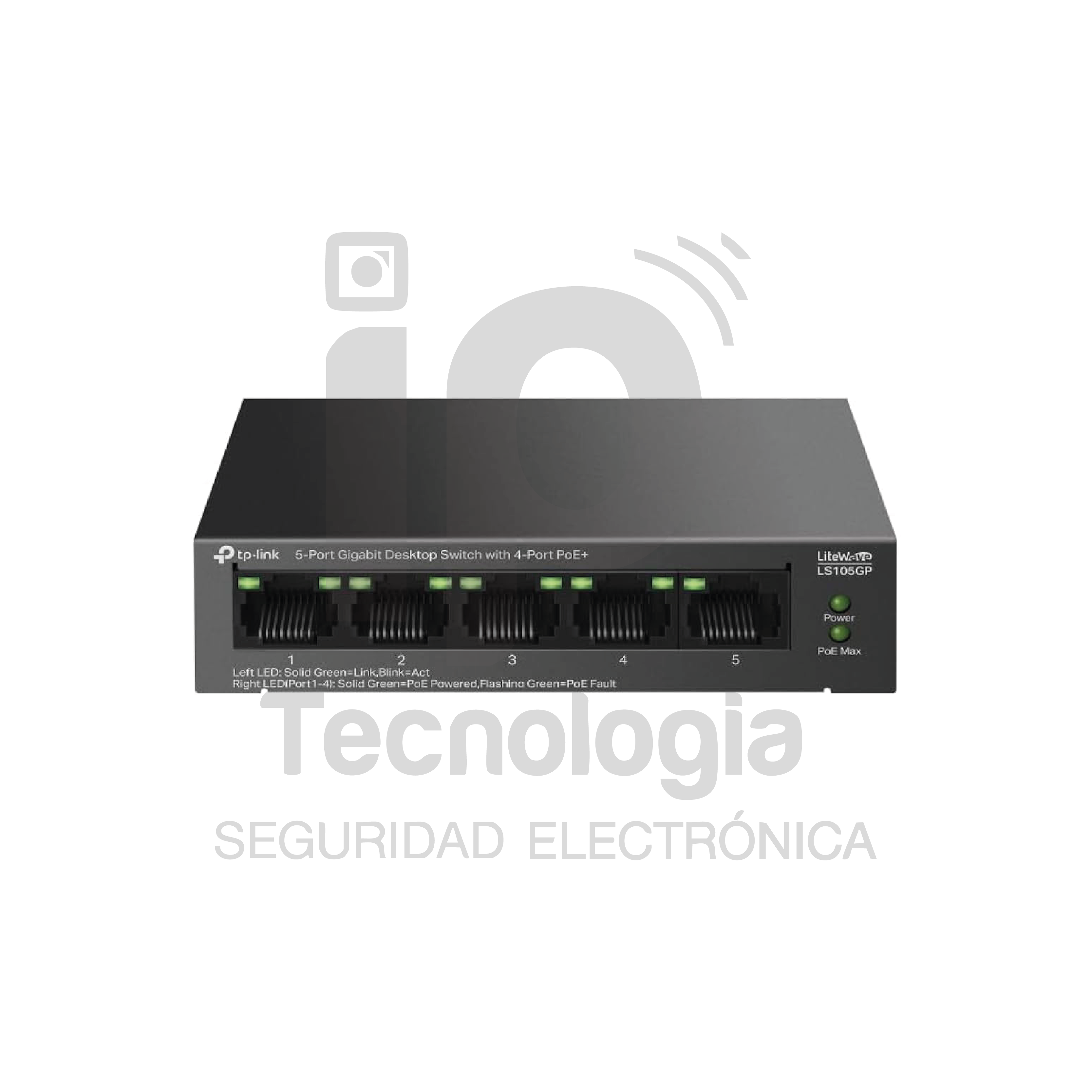 5-Port Gigabit Desktop Switch with  4-Port PoE+