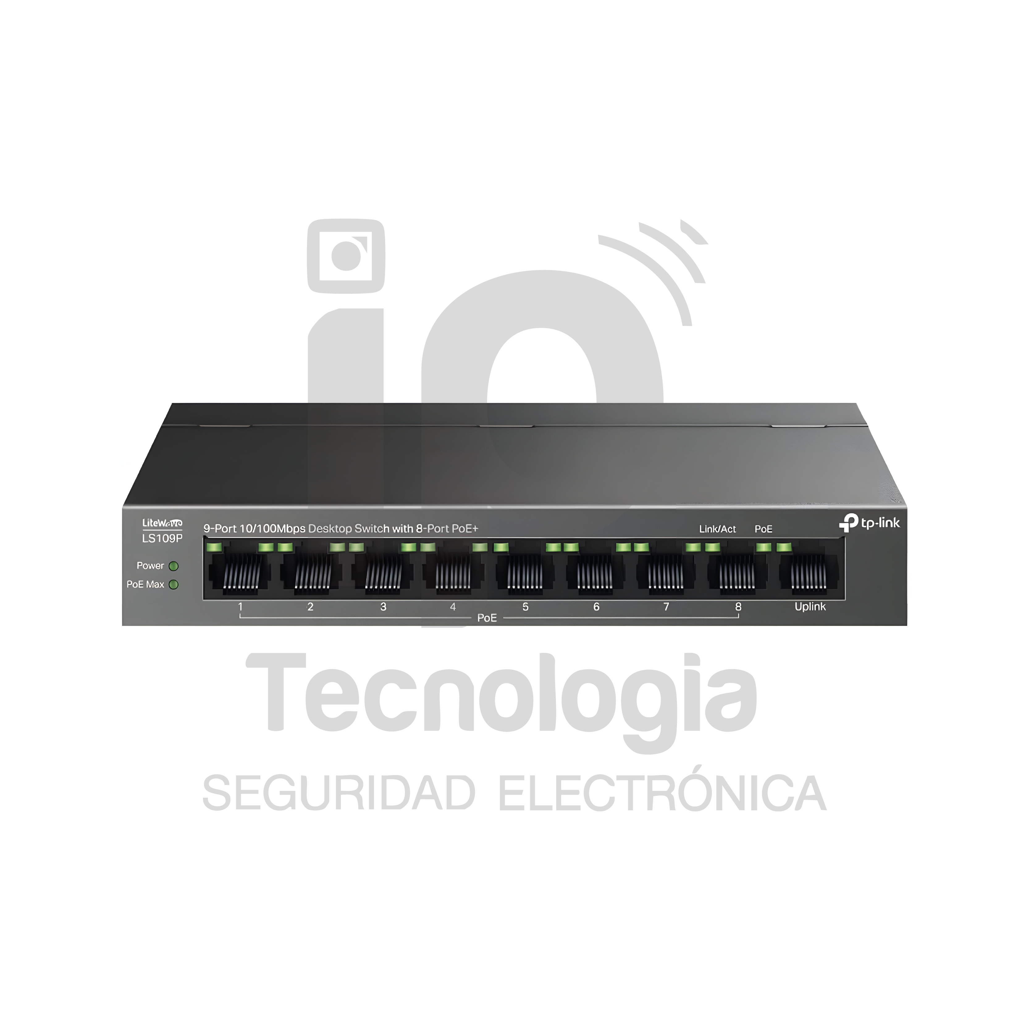 9-Port 10/100 Mbps Desktop Switch with 8-Port PoE+
