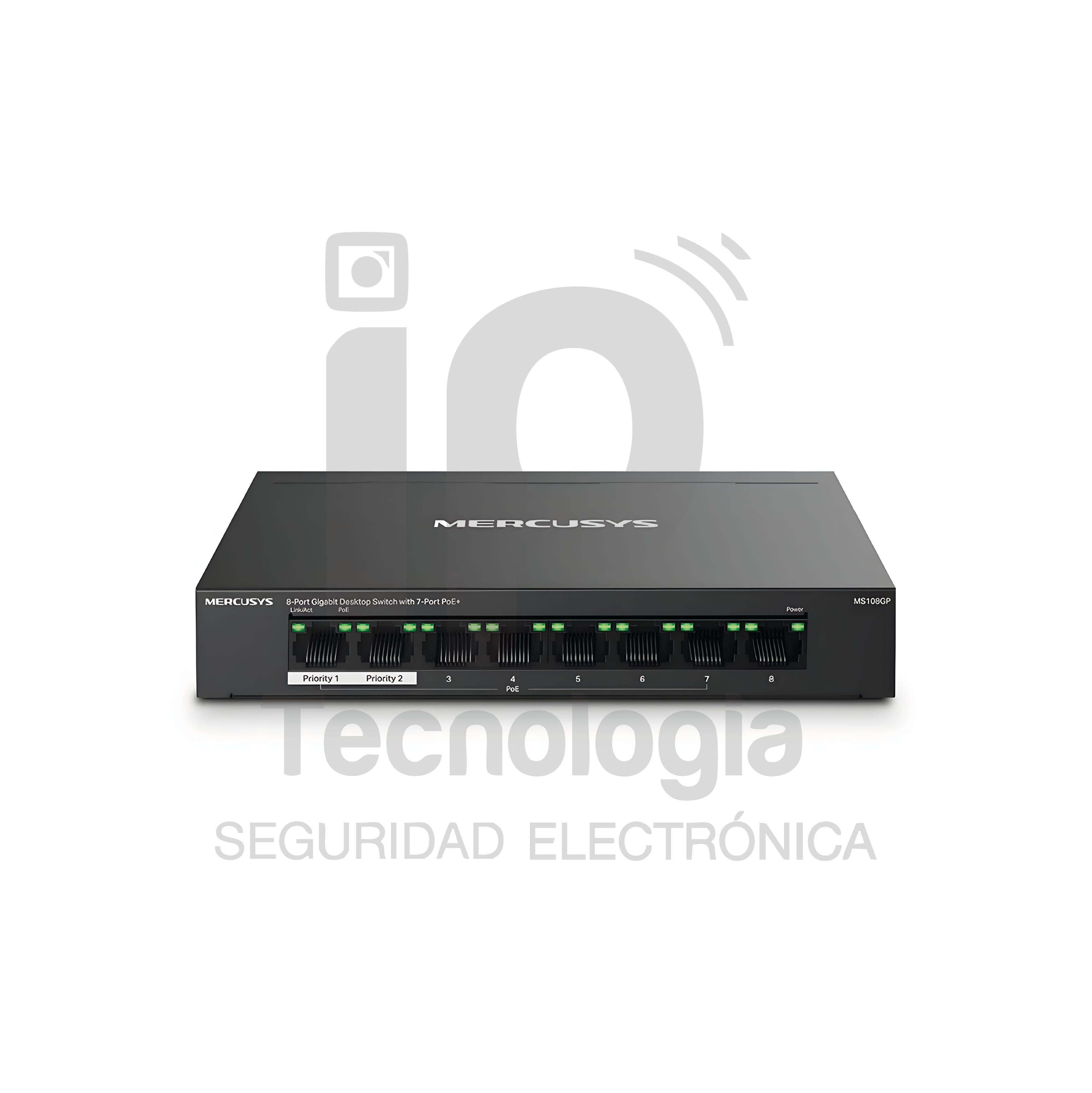 8-Port Gigabit Desktop Switch with 7-Port PoE+