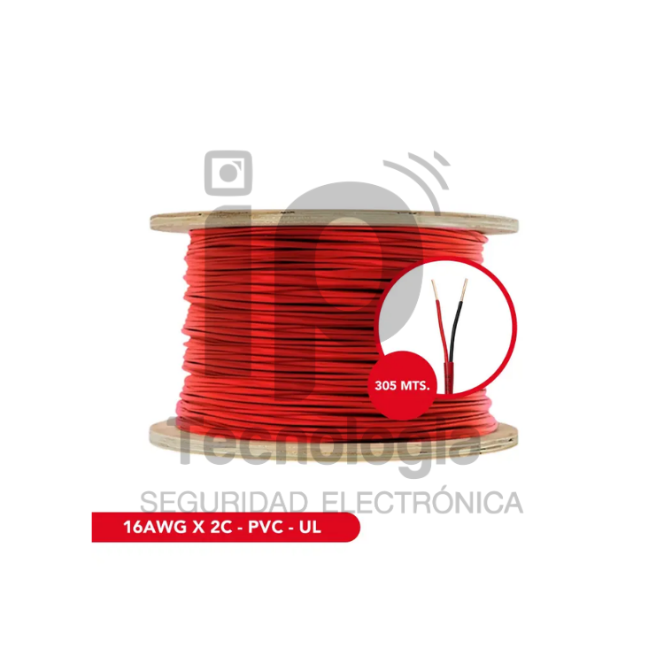 CABLE SOLIDO FPLR 2X16 SIN BLINDAJE-TRENZADO UL 305M