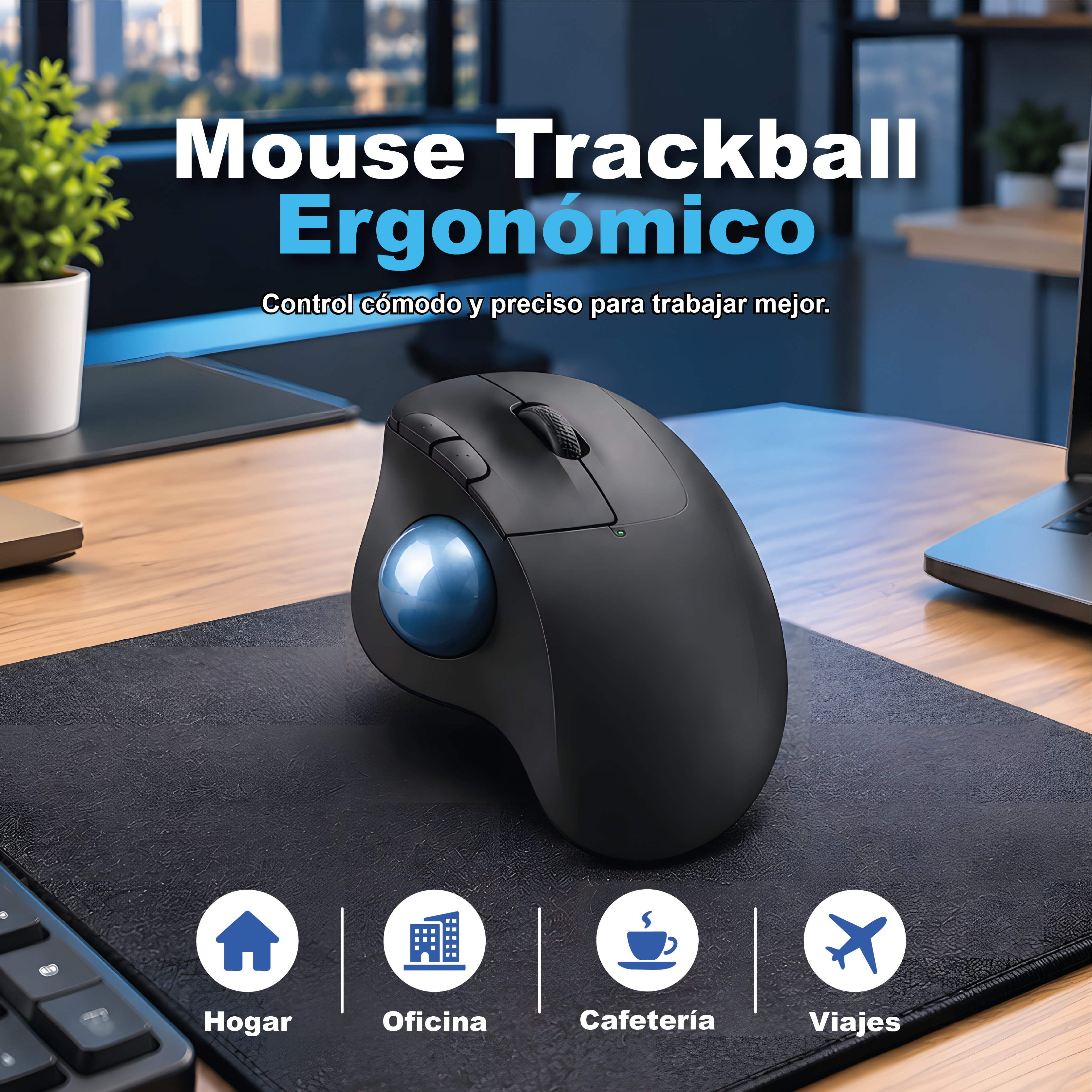 Mouse Ergo M575S Trackball Silent Wireless Bolt/Bluetooth USB-A Black 2