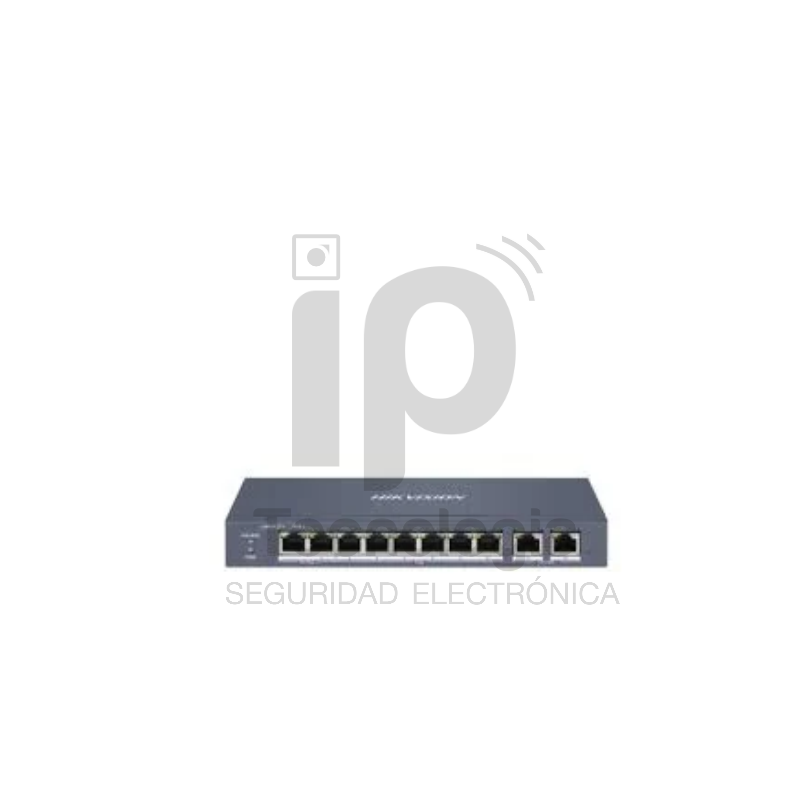 NOMBRE CORTO HIKVISION DS-3E1310HP-EI – SWITCH SMART PoE 8 PUERTOS + 2 GIGABIT Hi-PoE 110W