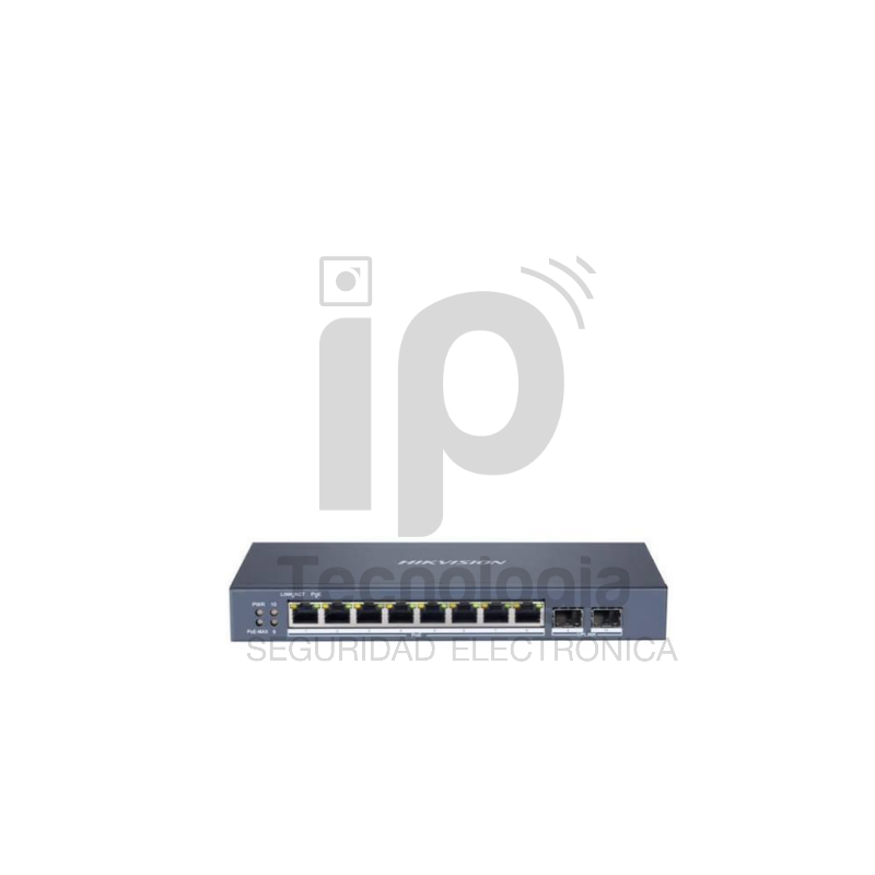 HIKVISION DS-3E1510P-SI – SWITCH SMART PoE 8 PUERTOS GIGABIT + 2 SFP 110W