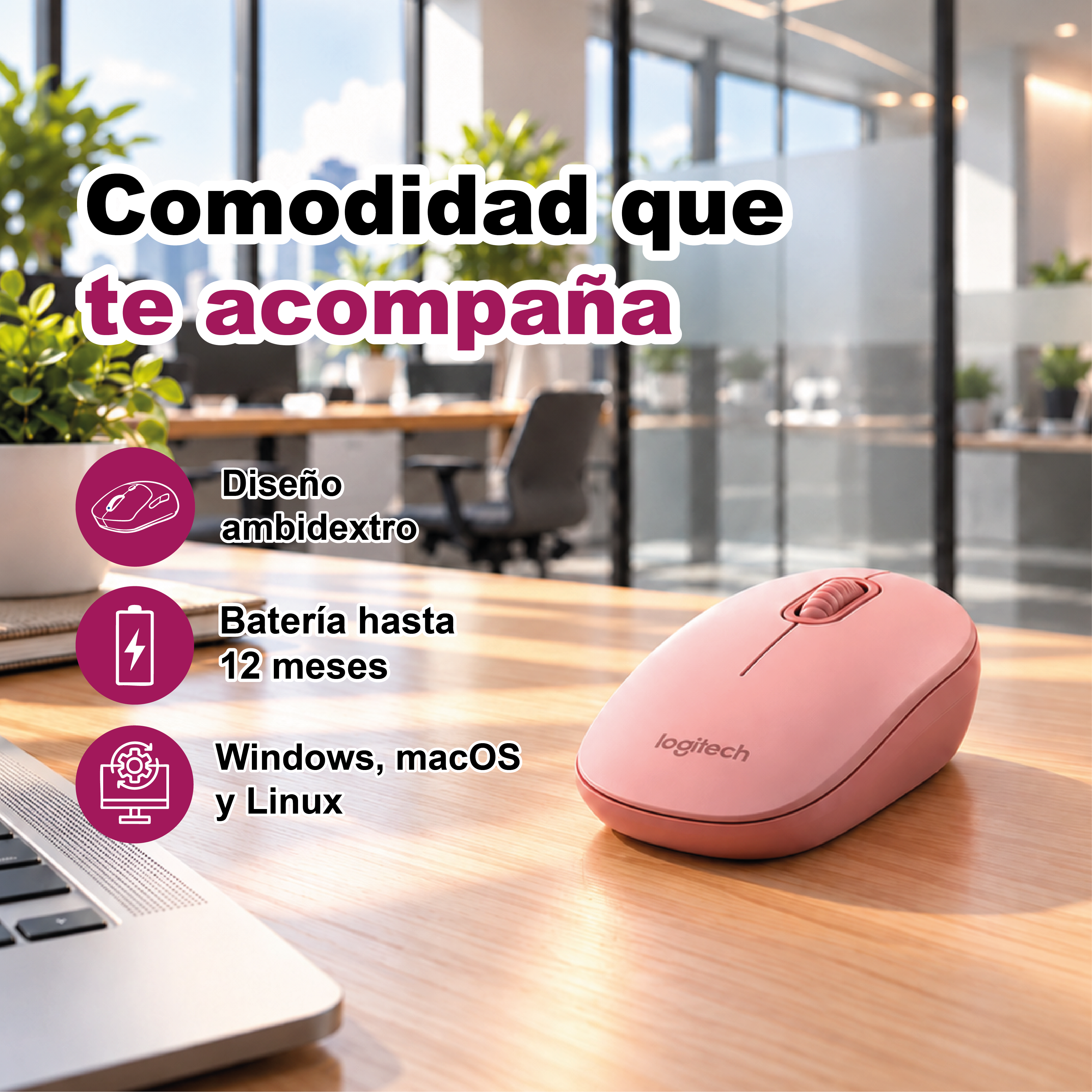 Mouse M196 Bluetooth 4